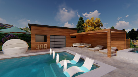 Shallow lounge area