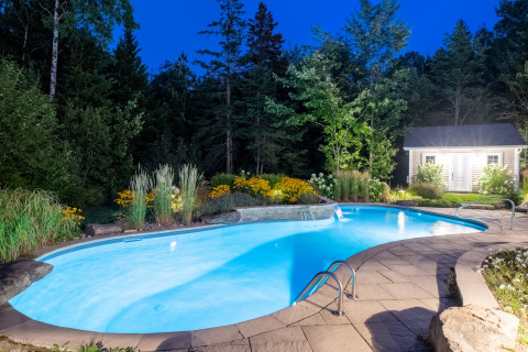 Pool at night