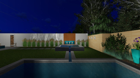 Spa and feature wall