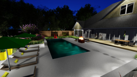 Pool at night