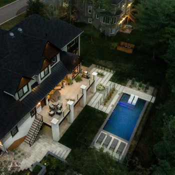 Drone photo backyard